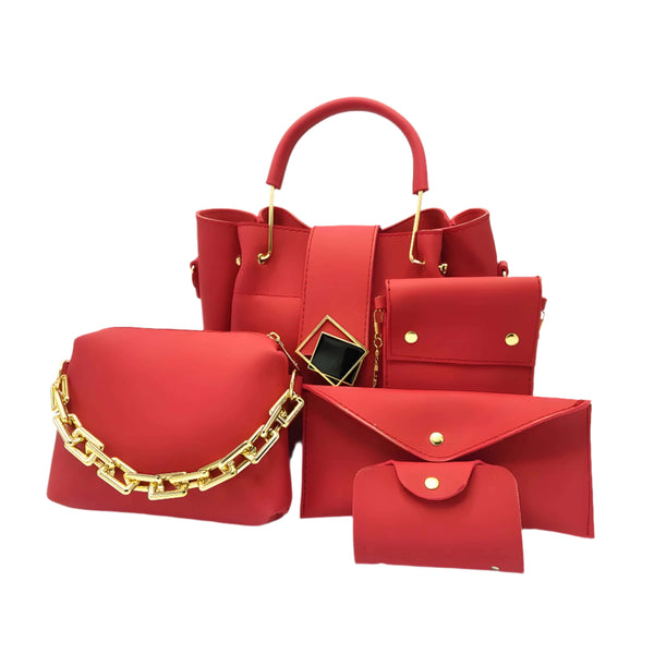 Women Faux Leather Bag set My Store