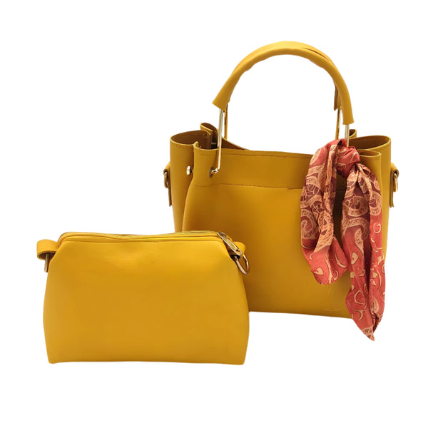 Women Leather Plain Handbags set My Store