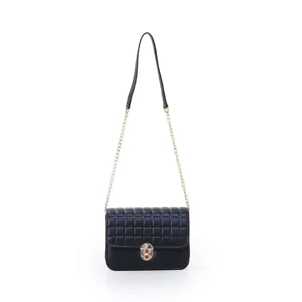 Women PU Leather Body Bag color Black My Store
