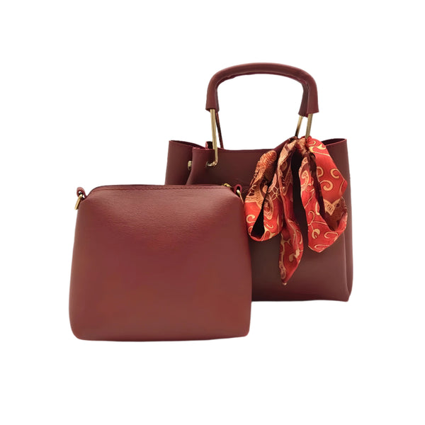 Women Leather Plain Handbags set My Store