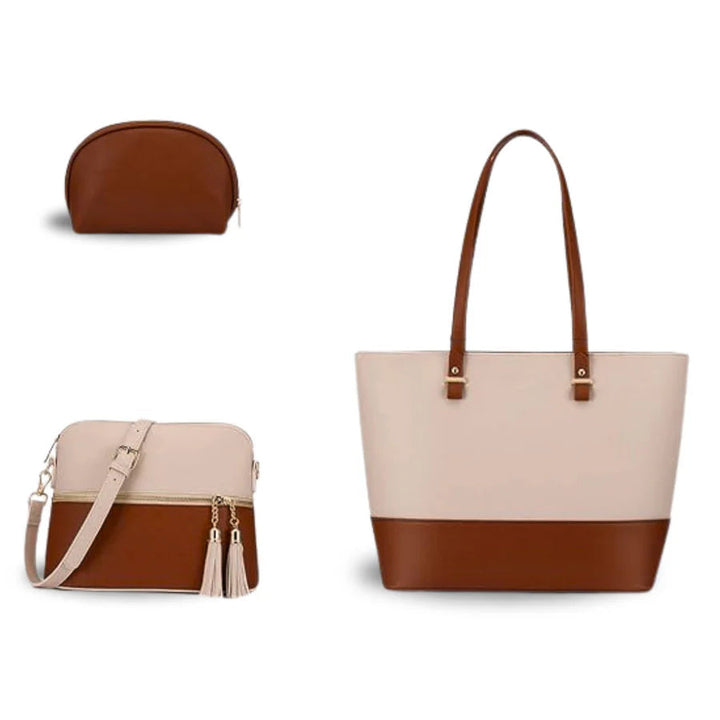Classic Large PU Leather Bag color  Light Brown My Store