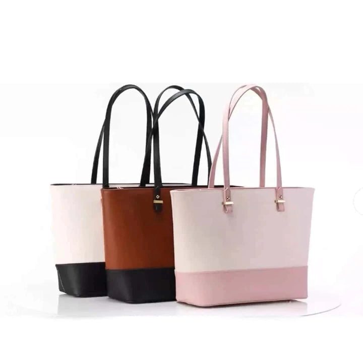 Classic Large PU Leather Bag color Grey My Store