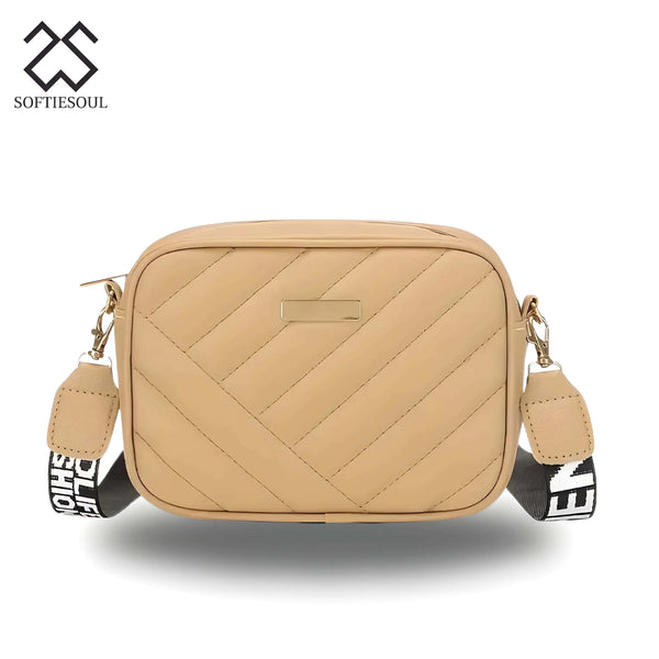 Crossbody Bags for girls - small square bag - Leather Bag Light Brown color My Store
