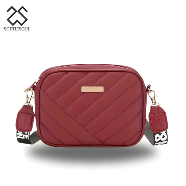Crossbody Bags for girls - small square bag - Leather Bag Red color My Store