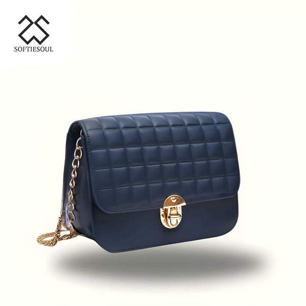 Women PU Leather Body Bag color Blue My Store