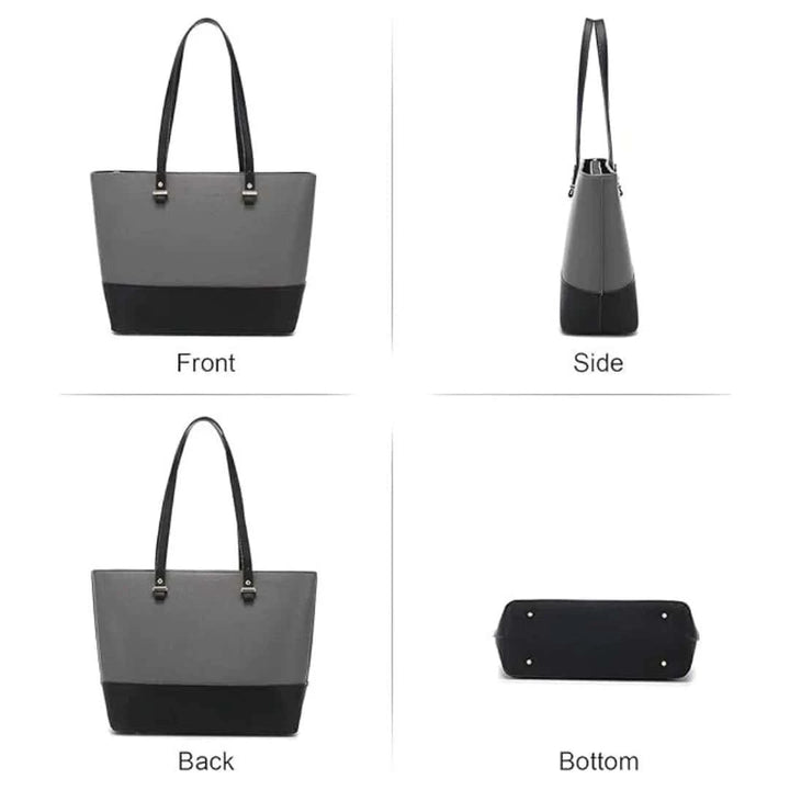 Classic Large PU Leather Bag Grace black color My Store